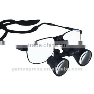 2.5x Flip-Up Galilean Style Dental Surgical Medical Binocular Loupes Frame Nickel Alloy 420mm Loupe thumbnail-5