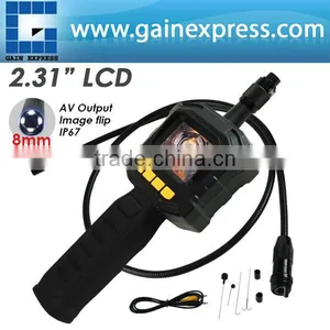 Industrial 2.31" TFT LCD 8mm Camera Video Borescope Endoscope 4 LED Lights AV Output SnakeScope 3FT Cable Surveillance Tool thumbnail-1