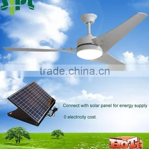 Vent Tool Good Quality 60" Solar Power Decorative Ceiling Fan With Rechargeable System Solar Panel Powered Solar Ceiling Fan thumbnail-1