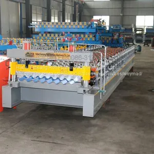 Color Steel Corrugated Roof Roll Forming Machine thumbnail-1