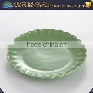 Custom Different Color Ceramic Flat Plates Kitchen Ware thumbnail-2