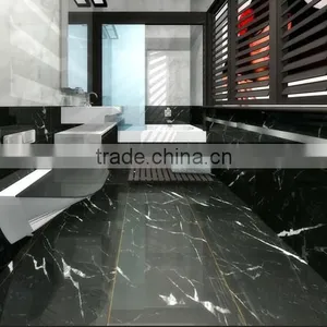 Hot Sale Black Marquina Marble Slabs Wall Slab thumbnail-2