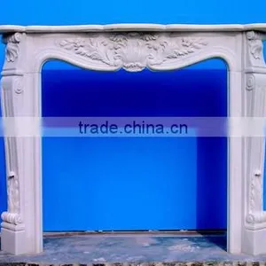 Customized Size Hand Carved Marble Fireplace thumbnail-3