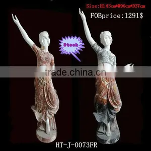 Marble Beautiful Dancing Girl Statue In Stock thumbnail-1
