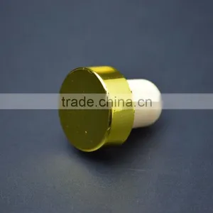 Shiny Gold Aluminum Cap With Synthestic Cork Wholesale Cork Stopper thumbnail-3