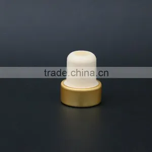 Gold Aluminum Cap With Synthestic Cork Wine Bottle Stopper Manufacturer thumbnail-4
