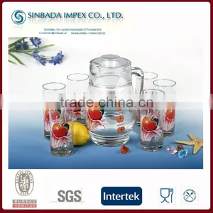 Glass 7pcs Water Set With Fruit Designs thumbnail-1
