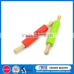 Wood Rolling Pin Fondant Rolling Pin Silicone Baking Tools thumbnail-1