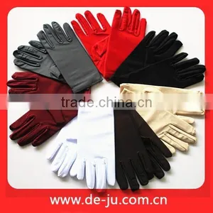 Party Wedding Dress Short Colorful Satin Gloves thumbnail-1