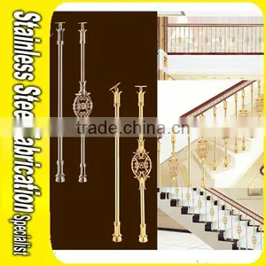 Engraved Decorative Integral Aluminum Stair Baluster thumbnail-5
