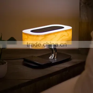 Multimedia Loudspeaker With Atmosphere Lamp. Wireless Charge Bluetooth Speaker Box Night Light for Bedroom thumbnail-4