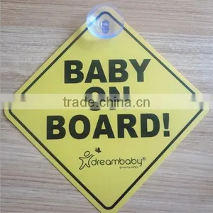 Plastic Baby on Board Car Window Sign Sticker thumbnail-1