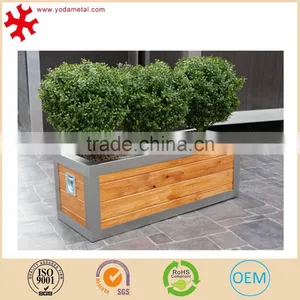 Stainless Steel Trough Planter Outdoor Garden Flower Pot Frame thumbnail-1