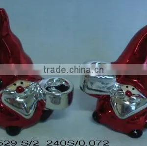 Christmas Santa Claus, Electroplated Candle Holder,christmas Man thumbnail-1