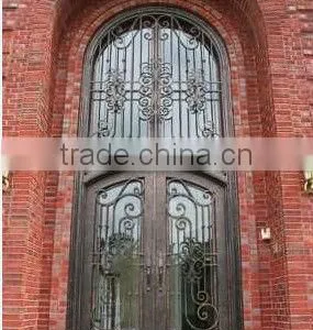 Bisini Luxury Design Galvanize Wrought Iron Entry Door (BG90082) thumbnail-1