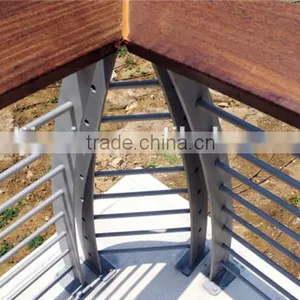 Customized Flat Bar Handrail Balustrade Cross With Rods thumbnail-2
