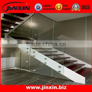 Jinxin Interior Estilo Cristal Escalera, Barandilla de Vidrio Sin Marco thumbnail-1