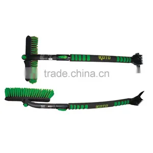 Retractable Plastic Auto Ice Scraper With Brush thumbnail-3