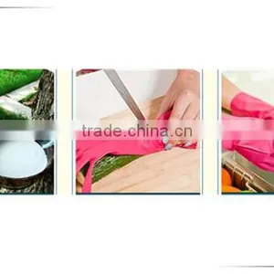 Yellow Latex Household Gloves With Roll Long Cuff thumbnail-4