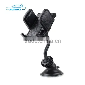 Classic Cupula Sucker Mobile Phone Wall Holder With Leather Made thumbnail-1