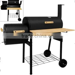 Chimney BBQ / BBQ Grill / Smoker BBQ Deluxe Charcoal BBQ Grill With Trolley thumbnail-1