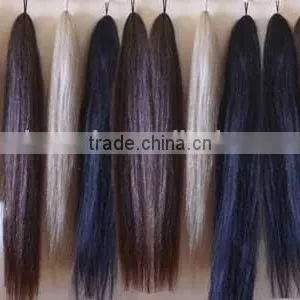 White Brown Black Color Horse Hair for Brush Tail Extensions thumbnail-3