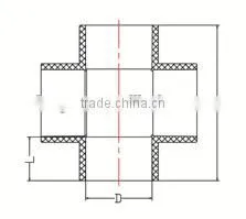 HIGH QUANLITY CROSS TEE OF PVC GB STANDARD PIPES & FITTINGS FOR WATER SUPPLY thumbnail-2