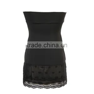 Wide Foldable Waistband Poly/spandex A Line Skirts 4 Wearing Ways Lace Trim Embroidered Skirt Extender thumbnail-4