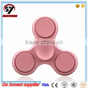 Wholesale OEM Finger Toy Anti Stress Tri Hand Fidget Popular Edc Spinner Toys/ Light Hand Spinner Toys/ Rose Golden Spinner Toy thumbnail-1