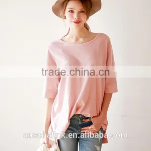 Hot Sale High Quality Girls 100% Organic Cotton White t Shirt thumbnail-1