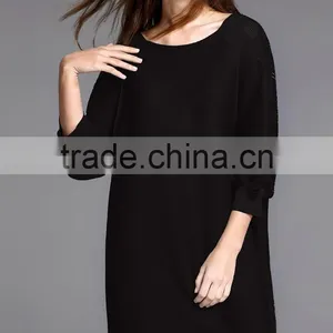 Women High Elastic Raglan Sleeve Oversized Folding Dress thumbnail-5