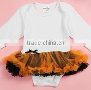 2016-2017 Hot Sale Blank Long Sleeve Cotton Baby Tutu Romper thumbnail-2