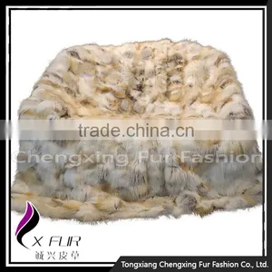 CX-D-113 100% Natural Real Fox Fur Wholesale Price Fox Fur Blanket thumbnail-2