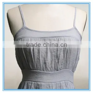 Girl's Sexy Spaghetti Strap Dress Grey Lace Hem Slip Midi Dress thumbnail-3