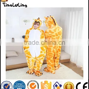 OEM Sexy Adult Funny Costume Giraffe One Piece Footie Flannel Pajamas For Winter thumbnail-3