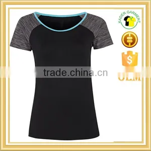 Custom Sports Gym Wholesale Fashion t Shirt for Women Yoga Running t Shirt thumbnail-1