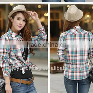 High Quality Fancy Check Slim Fit Shirts for Beautiful Ladies thumbnail-5