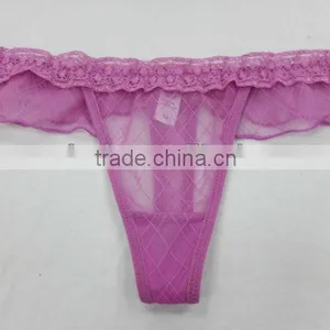 Sexy Purple Lace Thong Panty for Lady Japan Hot Sex Girl Panties thumbnail-1