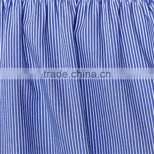 2017 OEM Spring Cute Pleated Vertical Stripes Off Shoulder Blouse thumbnail-5