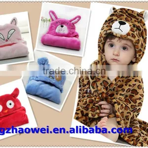 Warm Cheap Hood Animal Shark Cute Fleece Baby Bathrobe/baby Hooded Bath Towel/cute thumbnail-1