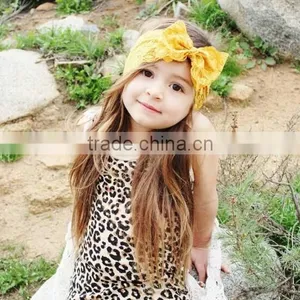 Hot Sale Girl Lace Bow Tie Headband, Girl Wide Lace Headband thumbnail-2