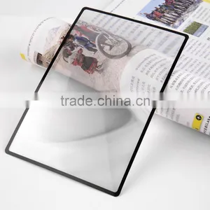 180x120mm Hot Selling Convinient A5 Flat PVC Magnifier Sheet X3 Book Page Magnification Magnifying Reading Glass Lens thumbnail-1