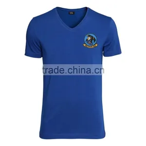 OEM Custom Logo Printed V-neck T-shirt thumbnail-1