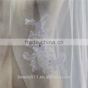 2017 Wholesale Bridal Lace Veils Hot Sale Short Elegant Bridal Wedding Veils Short Tulle Wedding Bridal Veils HL06 thumbnail-6
