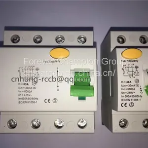 C60 RCCB 25,40,63A Residual Differential Circuit Breaker thumbnail-1