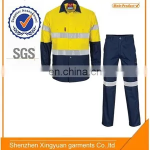 Hot Sale Safety Shirt and Pants Suit for Construction Workers thumbnail-1