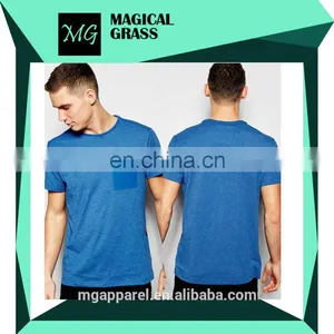 China Clothing Manufacturer Custom Mens T-shirt Promotional Cotton T-shirt With Pocket thumbnail-1