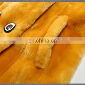 New Style Double Breasted Merino Sheep Shearling Fur Coat thumbnail-6