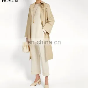 Women Round Neck Ribbed Knit Cotton Blend Sweater thumbnail-5