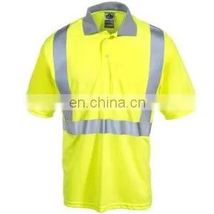 Hi-Vis Safety Polo Shirt /reflective Polo T-shit/wholesale Green Polo hi Vis Reflective Shirts/2000 thumbnail-1